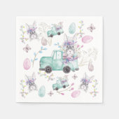 Ostermuster Ostern Sonniger LKW Serviette (Vorderseite)