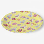 Ostermuster Pastellgelbe Teller (Schrägansicht)