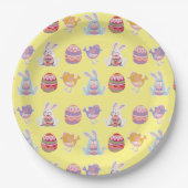 Ostermuster Pastellgelbe Teller (Vorderseite)