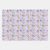 Ostermuster Zeichnend und pastellfarbenes Ostermus Geschenkpapier Set (Vorderseite)