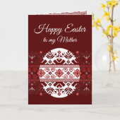 Ostermutter Ukrainische ethnische Stickerei Karte (Gelbe Blume)