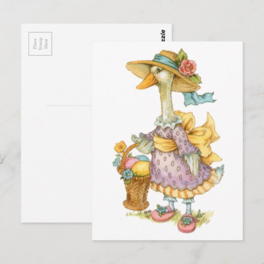 Ostermüttergoose Postkarte (Vorne/Hinten)