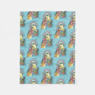 OSTERMÜTZE GIRAFFE, FRÜHLING, FLEECEDECKEN SM FLEECEDECKE