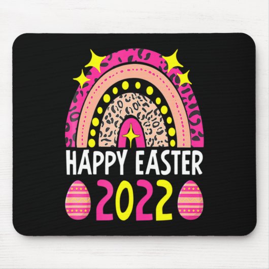 Ostern 2022 Regenbogen süß frohe Ostern 2022 Fraue Mousepad (Vorne)