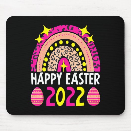 Ostern 2022 Regenbogen süß frohe Ostern 2022  Mousepad (Vorne)