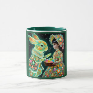 OSTERN ~ 3D ~ Leuchtendes Vintage ~ Tasse