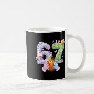 Ostern 6 7 Meme Sechs Sieben Süßer Hase Basketball Kaffeetasse