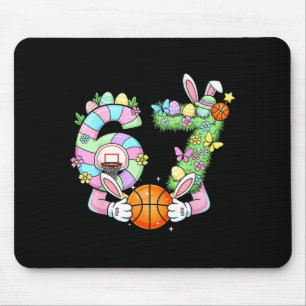 Ostern 6 7 Meme Sechs Sieben Süßer Hase Basketball Mousepad