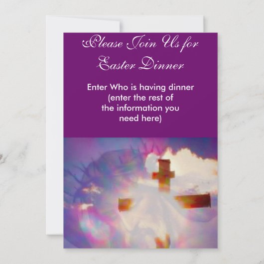 Ostern-Abendessen-Einladung - religiös Einladung (Rückseite)