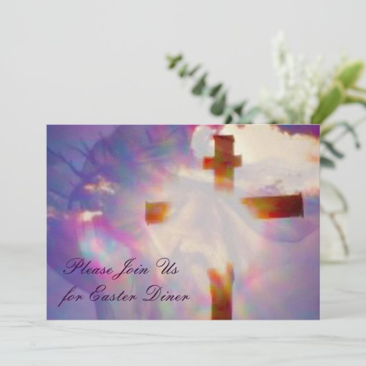 Ostern-Abendessen-Einladung - religiös Einladung (Stehend Vorderseite)