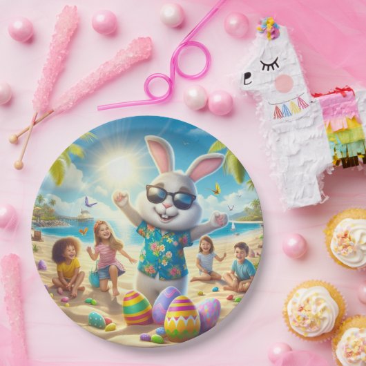 Ostern am Strand Pappteller (Party)