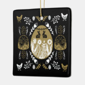 Ostern April Weihnachtsgeschenk Keramikornament (Links)