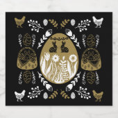 Ostern April Weihnachtsgeschenk Schaumweinetikett (Einzelnes Label)