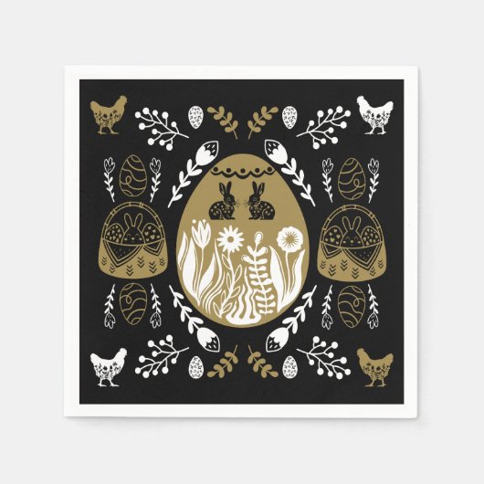 Ostern April Weihnachtsgeschenk Serviette (Vorderseite)