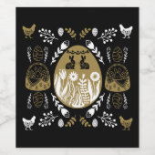 Ostern April Weihnachtsgeschenk Weinetikett (Einzelnes Label)