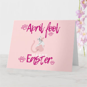 Ostern Aprilscherz-Geschenk-Katze Ei Ostern Lustig Karte