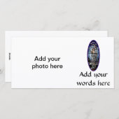 Ostern: Auferstehung Christi-Buntglas Feiertagskarte (Vorne/Hinten)