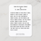 Ostern Auferstehung Heilige Karten / Gebet St. Joh (Rückseite)