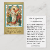 Ostern Auferstehung Heilige Karten / Gebet St. Joh (Vorne/Hinten)