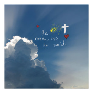 Ostern-Auferstehung ist er gestiegene Jesus-Rose Fotodruck