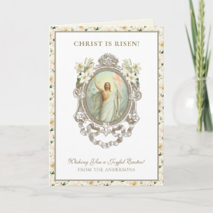 Ostern Auferstehung Jesus Christliche Lilien Feiertagskarte