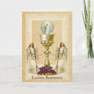 Ostern Auferstehung Jesus Engel Eucharistie Kathol Feiertagskarte
