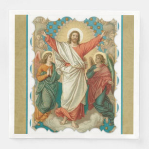 Ostern-Auferstehung Pascha religiöse Jesus Engel Serviette
