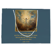 Ostern Auferstehung Religiös  Große Geschenktüte (Rückseite)