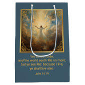 Ostern Auferstehung Religiös Mittlere Geschenktüte (Rückseite)