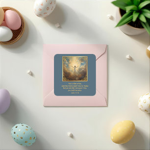 Ostern Auferstehung Religiös  Quadratischer Aufkleber