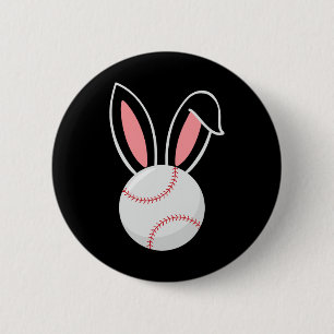 Ostern Baseball Bunny Oars Fun Baseball Ostern Button