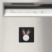 Ostern Baseball Bunny Oars Fun Baseball Ostern Magnet (In Situ (Geschirrspüler))
