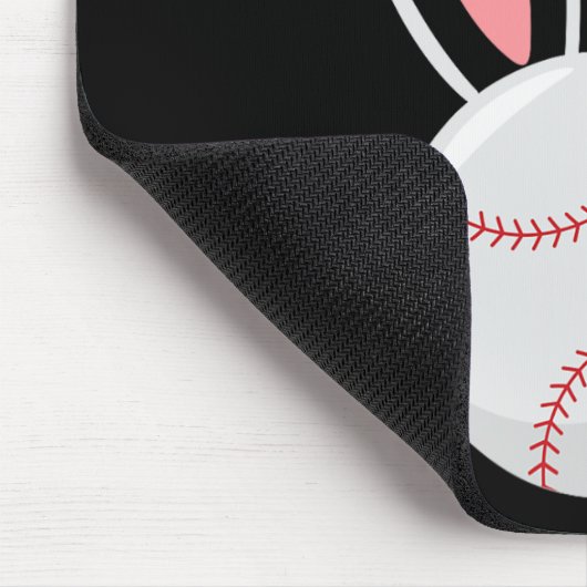 Ostern Baseball Bunny Oars Fun Baseball Ostern Mousepad (Ecke)