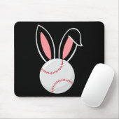 Ostern Baseball Bunny Oars Fun Baseball Ostern Mousepad (Mit Mouse)