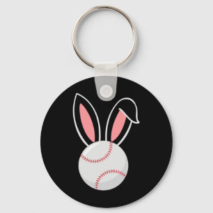Ostern Baseball Bunny Oars Fun Baseball Ostern Schlüsselanhänger