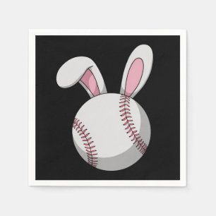 Ostern Baseball Bunny Süße Kaninchenohren Serviette