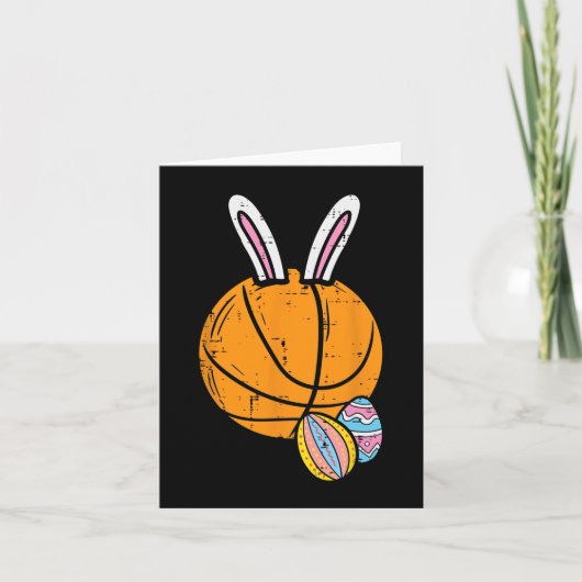 Ostern Basketball Bunny Rabbit Sports Men Boys Kin Karte (Vorderseite)