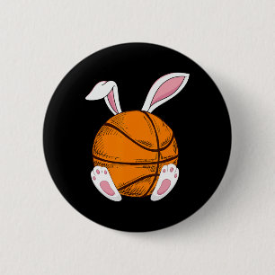 Ostern Basketball Rabbit Bunny Happy Ostertag 2 Button