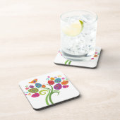 Ostern-Baum mit farbigen Eiern und Blumen Getränkeuntersetzer (Rechte Seite)