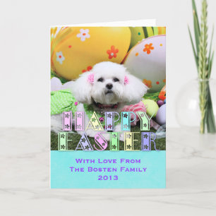 Ostern - Bichon Frise - Mia Feiertagskarte