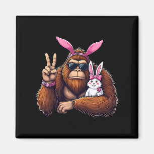 Ostern Bigfoot Bunny Funny Ostertag Sasquatch Bed Magnet