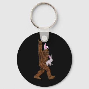 Ostern Bigfoot Bunny in einem Bysket ist Spaß für Schlüsselanhänger