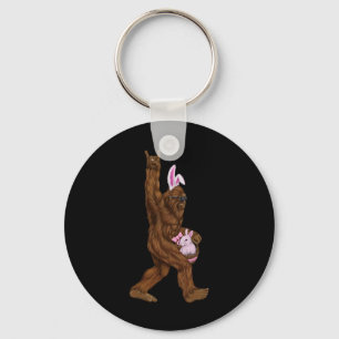 Ostern Bigfoot Bunny in einem Bysket ist Spaß für Schlüsselanhänger