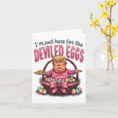 Ostern bin ich nur hier für die geweihten Eier Fun Karte (Gelbe Blume)