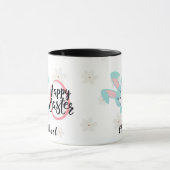 Ostern Blaues Kaninchen Personalisierter Becher Tasse (Zentrum)