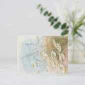 "Ostern bringt den knospenden Frühling" Postkarte (Stehend Vorderseite)