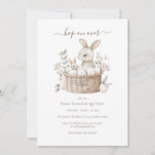 Ostern Brunch & Egg Hunt Bunny Basket mit Eiern Einladung (Vorderseite)