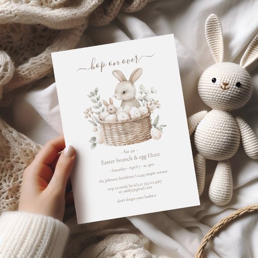 Ostern Brunch & Egg Hunt Bunny Basket mit Eiern Einladung