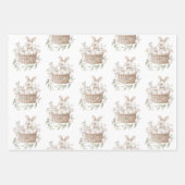 Ostern Brunch & Egg Hunt Bunny Basket mit Eiern Geschenkpapier Set (Vorderseite 2)