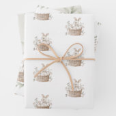 Ostern Brunch & Egg Hunt Bunny Basket mit Eiern Geschenkpapier Set (Beispiel)